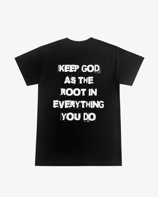 Black Keep God As The Root-Tee