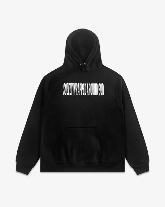 Premium Black Solely Wrapped Around God-Hoodie